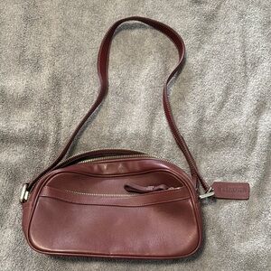 Coach Maroon Leather Crossbody Bag